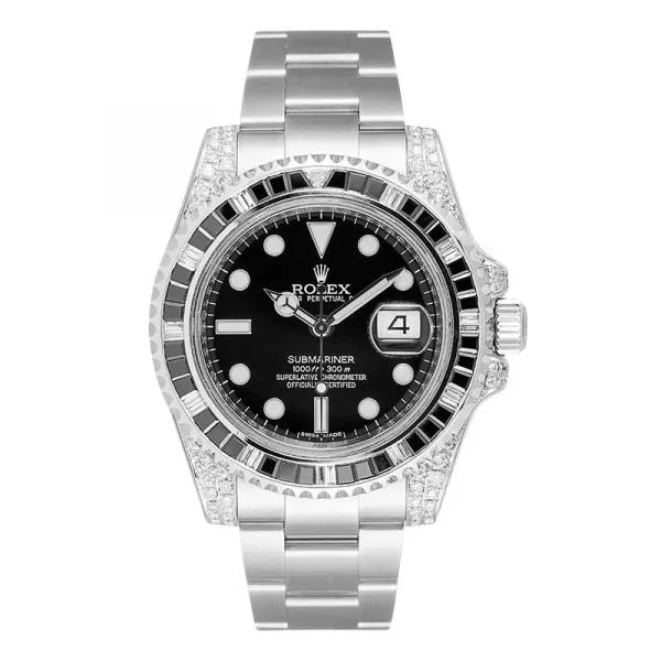 Big Promotion - Submariner Date 116659 SABR 18K White Gold Diamonds Sapphires Unworn