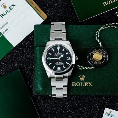 Explorer I MKII Stainless Steel Black Arabic Index 39mm 214270-0003 Unworn